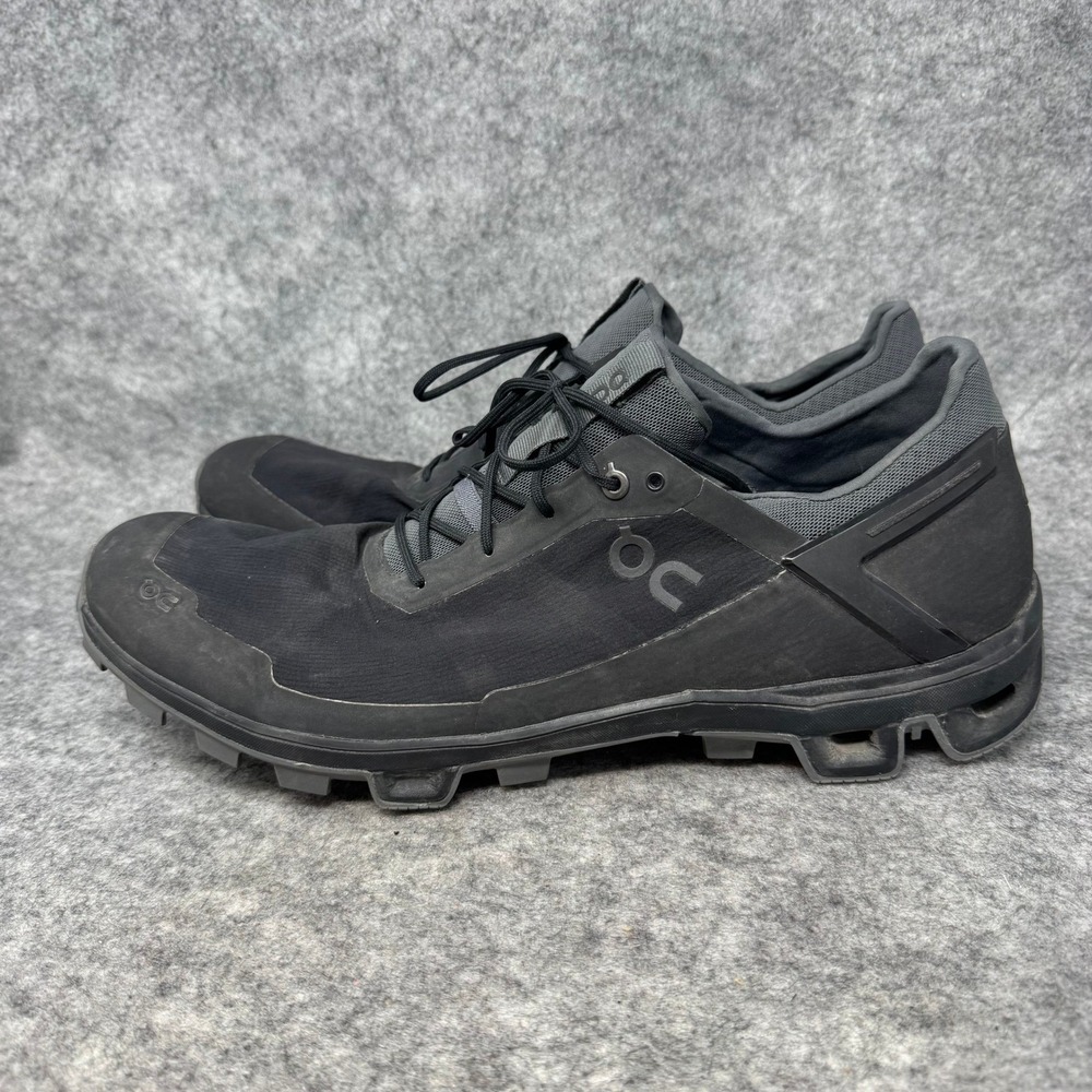 On Cloudventure Peak Shoes Mens Size 14 Trail Running Shoes Black Waterproof - Picture 3 of 9